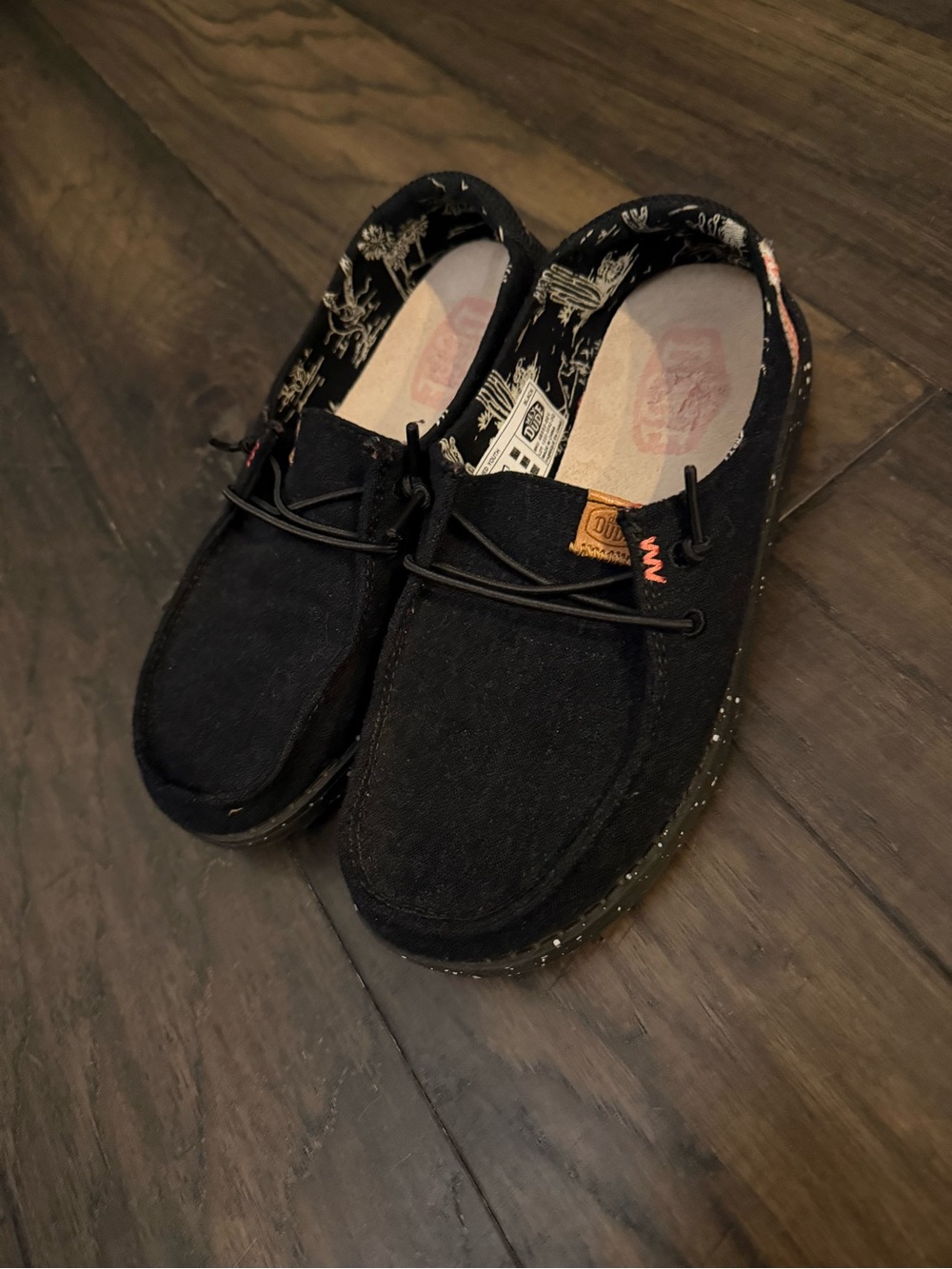 Hey Dude Wendy Washed Youth Black Shoes US Youth 2